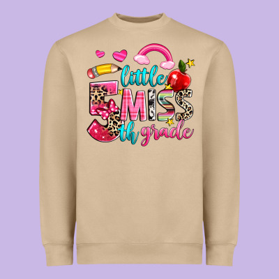 Little Miss Fifth Grade Heavyweight Sweatshirt Designed By Nancycooperartshop