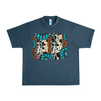 Midnight Navy gemstone leopard cowhide brushstroke Urban Heavy Tee - AdoDesignShop