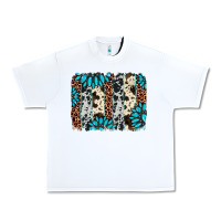White gemstone leopard cowhide brushstroke Urban Heavy Tee - AdoDesignShop