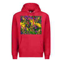 Cardinal mardi gras fleur de lis Premium Hoodie - CowGirlArtShop