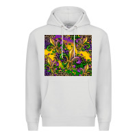 Dove Grey mardi gras fleur de lis Premium Hoodie - CowGirlArtShop