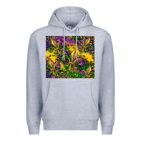 Heather Grey mardi gras fleur de lis Premium Hoodie - CowGirlArtShop