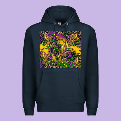 Mardi Gras Fleur De Lis Premium Hoodie Designed By Cowgirlartshop