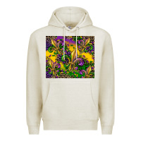 Oatmeal Heather mardi gras fleur de lis Premium Hoodie - CowGirlArtShop