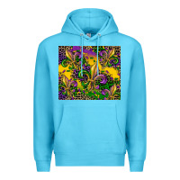 Ocean Blue mardi gras fleur de lis Premium Hoodie - CowGirlArtShop