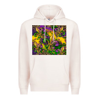 Pale Pink mardi gras fleur de lis Premium Hoodie - CowGirlArtShop