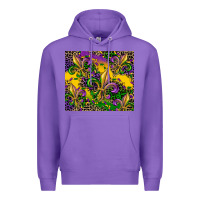 Purple mardi gras fleur de lis Premium Hoodie - CowGirlArtShop