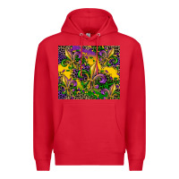 Red mardi gras fleur de lis Premium Hoodie - CowGirlArtShop