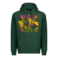 Sports Green mardi gras fleur de lis Premium Hoodie - CowGirlArtShop