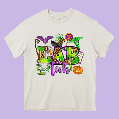Lab Tech Halloween Heavy Core Tee Designed By Adodesignshop