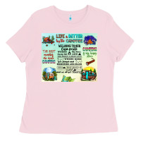 Bubblegum Pink life is better by the campfire Ladies Tee - JahusDesignShop