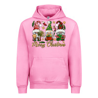 Fuchsia Pink Merry Christmas Gnomes Urban Hoodie - BundleAndBundleShop