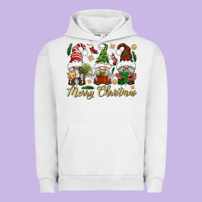 Merry Christmas Gnomes Urban Hoodie Designed By Bundleandbundleshop