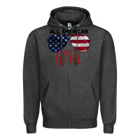 Charcoal Heather All American Girl Zipper Hoodie - Bettercallsaul