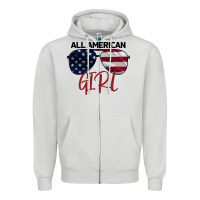 Dove Grey All American Girl Zipper Hoodie - Bettercallsaul