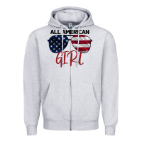 Heather Grey All American Girl Zipper Hoodie - Bettercallsaul