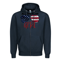 Navy All American Girl Zipper Hoodie - Bettercallsaul