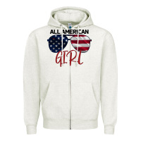 Oatmeal Heather All American Girl Zipper Hoodie - Bettercallsaul