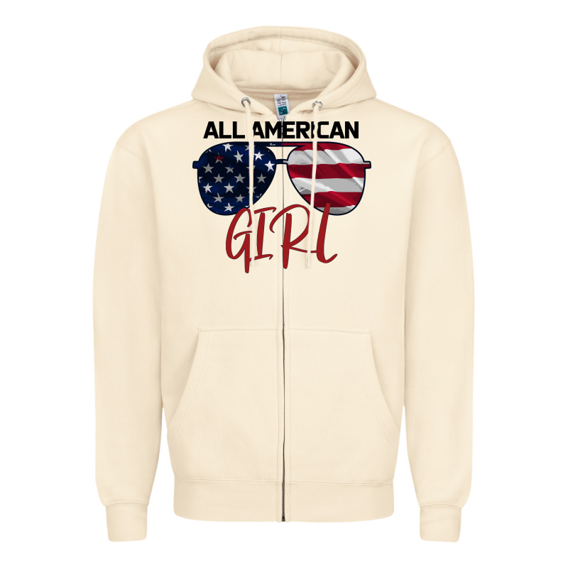 All American Girl Zipper Hoodie by Bettercallsaul | Teevron