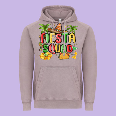 Fiesta Squad Vintage Hoodie Designed By Maliassmallbusiness