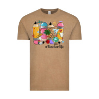 Vintage Coffee teacher life pencils Vintage Tee - MaliasSmallBusiness