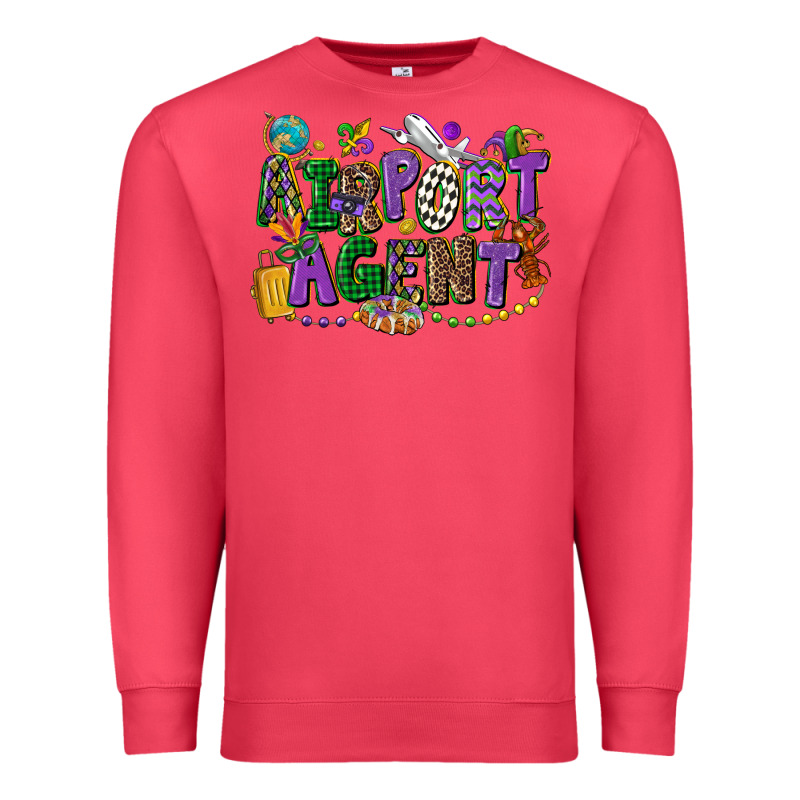 Airport Agent Mardi Gras Premium Sweatshirt by CowGirlArtShop | Teevron