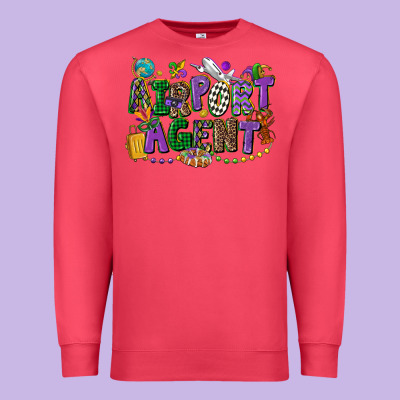 Airport Agent Mardi Gras Premium Sweatshirt Designed By Cowgirlartshop