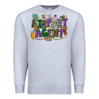 Heather Grey airport agent mardi gras Premium Sweatshirt - CowGirlArtShop