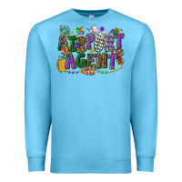 Ocean Blue airport agent mardi gras Premium Sweatshirt - CowGirlArtShop