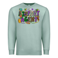 Seafoam airport agent mardi gras Premium Sweatshirt - CowGirlArtShop