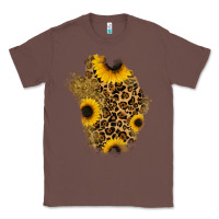 Chestnut glitter sunflowers leopard patch Classic Tee - RanaPortraitStore