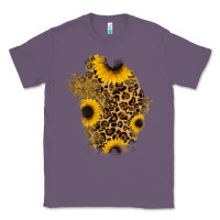 Lavender glitter sunflowers leopard patch Classic Tee - RanaPortraitStore