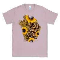 Lilac glitter sunflowers leopard patch Classic Tee - RanaPortraitStore