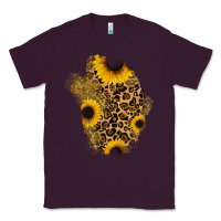 Plum glitter sunflowers leopard patch Classic Tee - RanaPortraitStore
