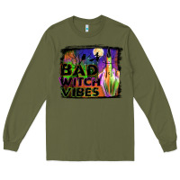 Army Green bad witch vibes Long Sleeve Tee - JahusDesignShop