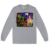 Heather Grey bad witch vibes Long Sleeve Tee - JahusDesignShop