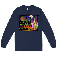 Navy bad witch vibes Long Sleeve Tee - JahusDesignShop