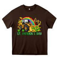 Chocolate Brown i dig st patrick s day bulldozer Heavy Core Tee - JahusDesignShop