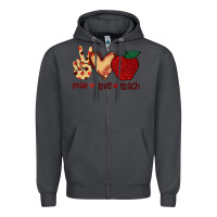 Smoke Peace Love Teach Zipper Hoodie - Bettercallsaul