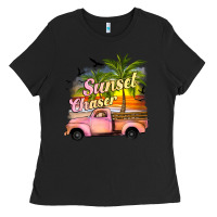 Black sunset chaser Ladies Tee - JahusDesignShop