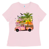 Bubblegum Pink sunset chaser Ladies Tee - JahusDesignShop