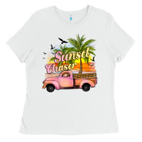 White sunset chaser Ladies Tee - JahusDesignShop