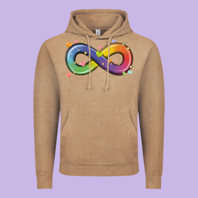 Infinity Symbol Autism Vintage Hoodie Designed By Maliassmallbusiness