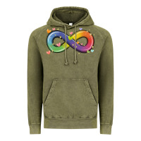 Vintage Olive infinity symbol autism Vintage Hoodie - MaliasSmallBusiness