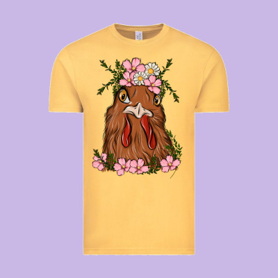 Chicken Vintage Tee Designed By Maliassmallbusiness