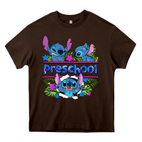 Chocolate Brown preview flower stitch blue preschool Heavy Core Tee - AdoDesignShop
