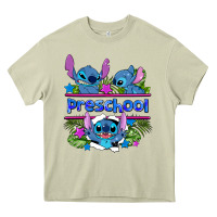 Mossy preview flower stitch blue preschool Heavy Core Tee - AdoDesignShop