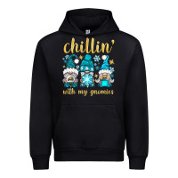 Black chillin' with my gnomies Urban Hoodie - BundleAndBundleShop