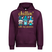 Mauve Wine chillin' with my gnomies Urban Hoodie - BundleAndBundleShop