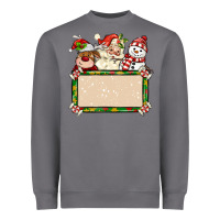 Storm santa reindeer snowman preview and costom name Heavyweight Sweatshirt - MaliasSmallBusiness